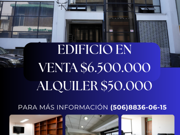 ED-188 EDIFICIO EN SAN JOSE POR CORREOS DE COSTA RICA