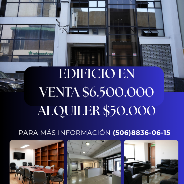 ED-188 EDIFICIO EN SAN JOSE POR CORREOS DE COSTA RICA