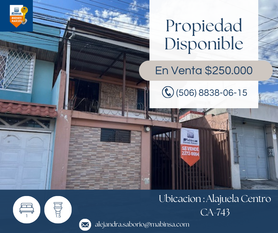 IMAGEN PAGINA Casa en Alajuela centro – CA 743