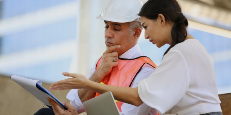 Equipo técnico revisando plan anual de mantenimiento para condominio en Costa Rica con checklist y cronograma.