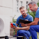 Técnicos en Aires Acondicionados de Mabinsa instalando un sistema.