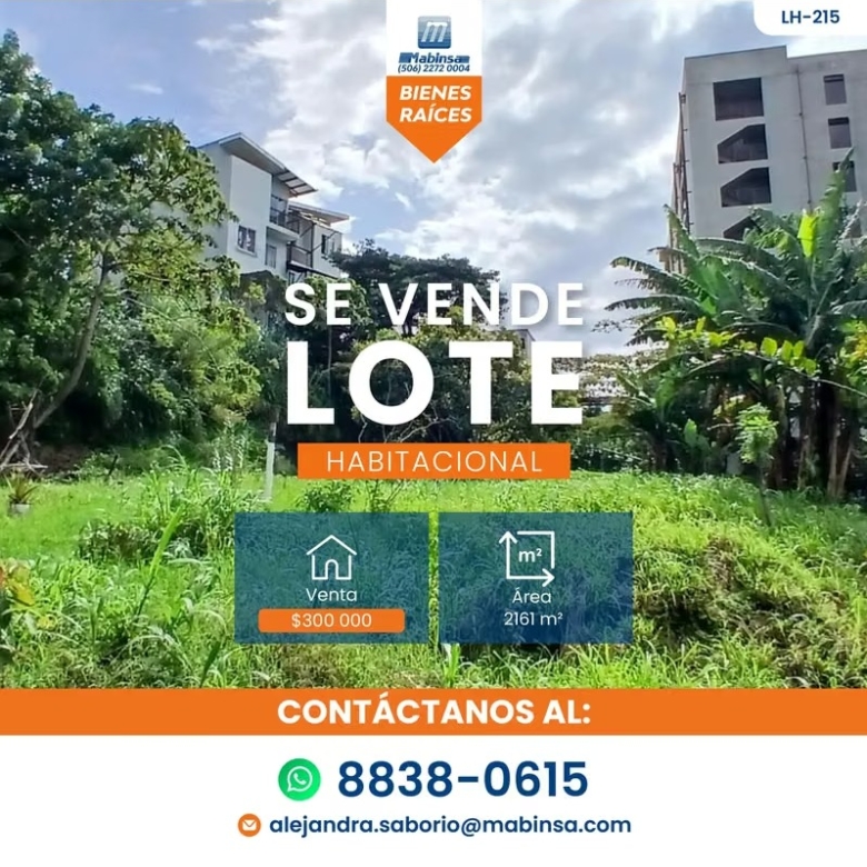 SE VENDE LOTE HABITACIONAL – Granadilla, Curridabat | LH-215