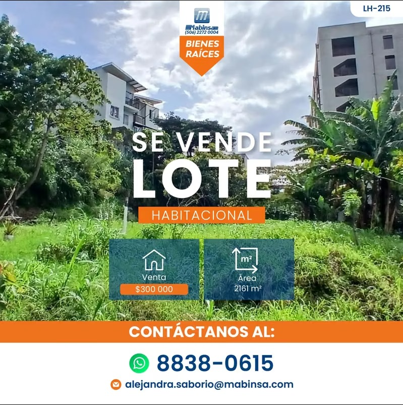 SE VENDE LOTE HABITACIONAL – Granadilla, Curridabat | LH-215