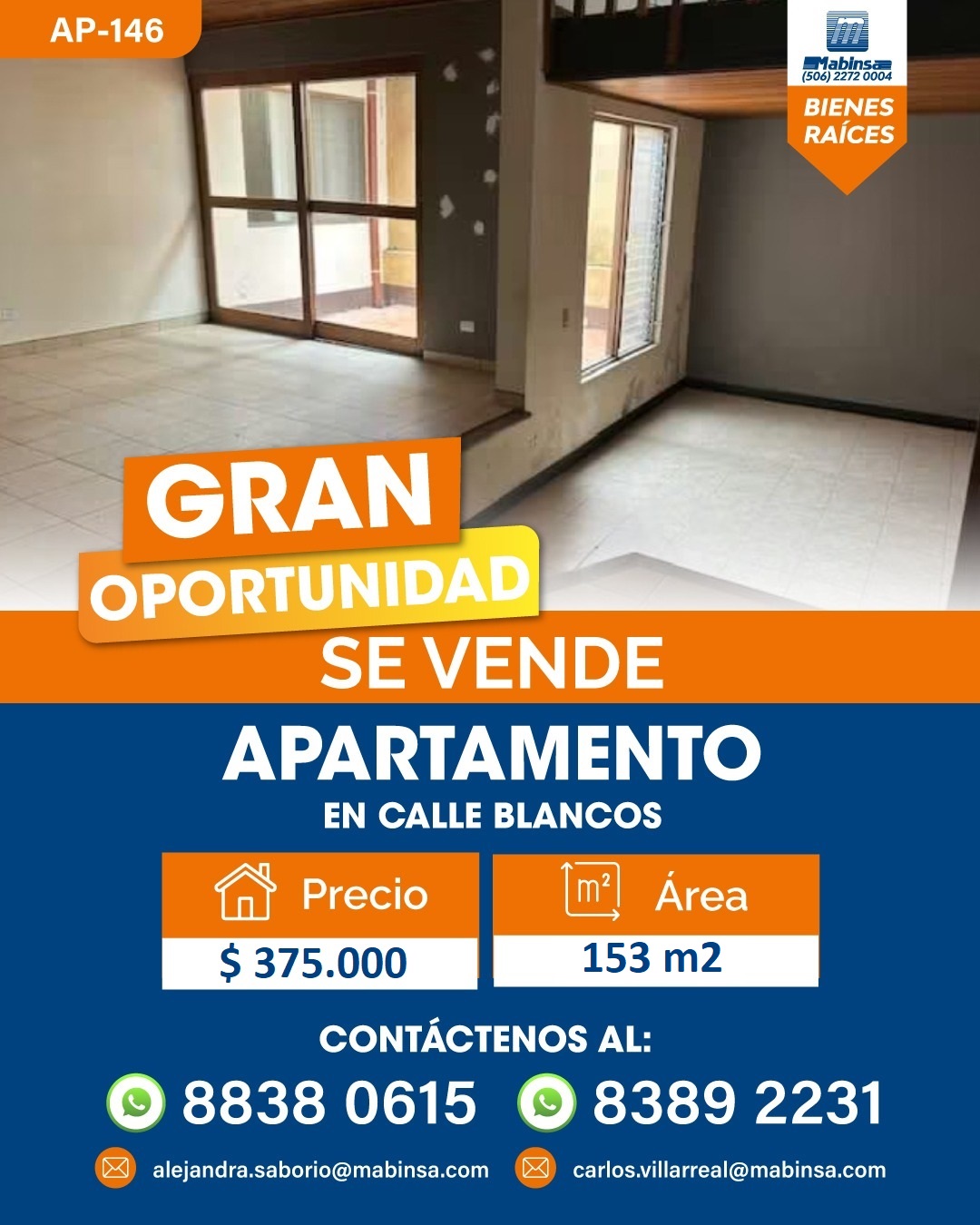 WhatsApp Image 2026-03-02 at 12.09.23 PM SE VENDE APARTAMENTOS DE Calle Blancos, San José | AP-146 / REBAJADO!