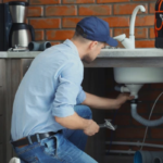 Técnico de handyman realizando mantenimiento en área común de condominio en Costa Rica, como parte de los servicios de Mabinsa.