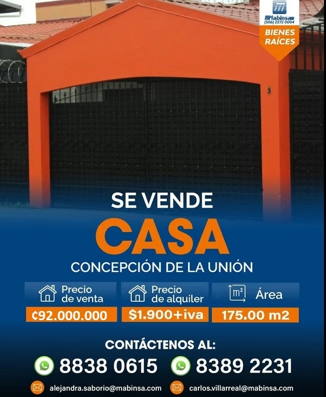 🏡CA-221 SE VENDE HERMOSA CASA – Concepción de La Unión📍 Ubicación:, Residencial Monserrat, Concepción de La Unión.