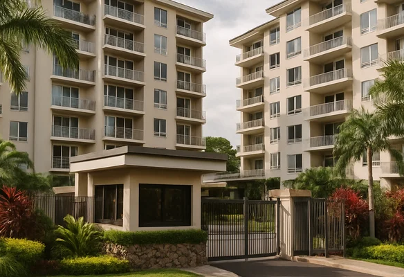 Conjunto residencial de condominios modernos en San José, Costa Rica