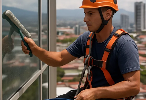 Limpieza de vidrios en altura en Costa Rica: seguridad y estándares