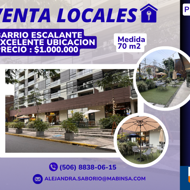 PI-52   VENTA 4 LOCALES COMERCIALES EN BARRIO ESCALANTE.