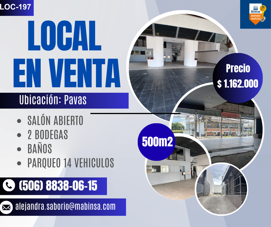✨ LOC-197   / LOCAL COMERCIAL PAVAS