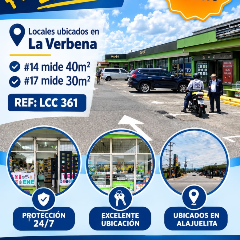 LCC-360 SE VENDE LOCALES – La Verbena, Alajuelita |