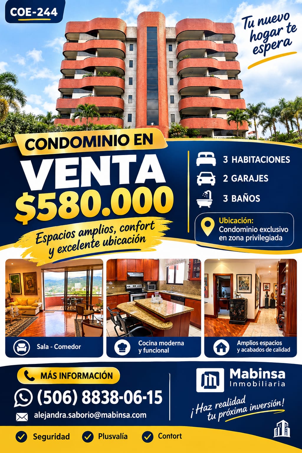 🏡✨COE-244   CONDOMINIO HABITACIONAL EN TREJOS MONTEALEGRE,ESCAZU.