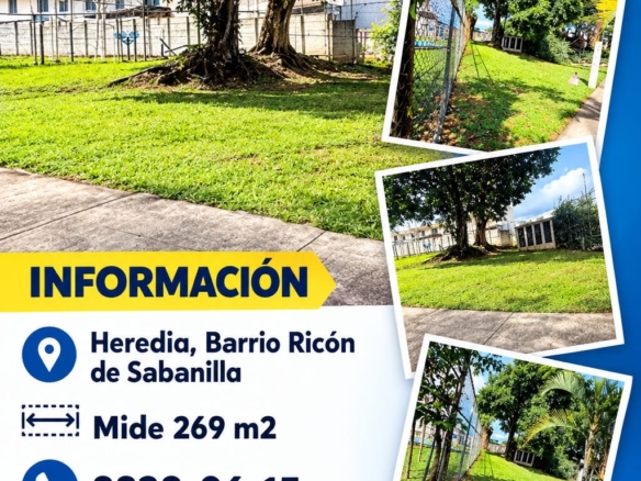 🌄LH-221 VENTA DE LOTE HABITACIONAL HEREDIA