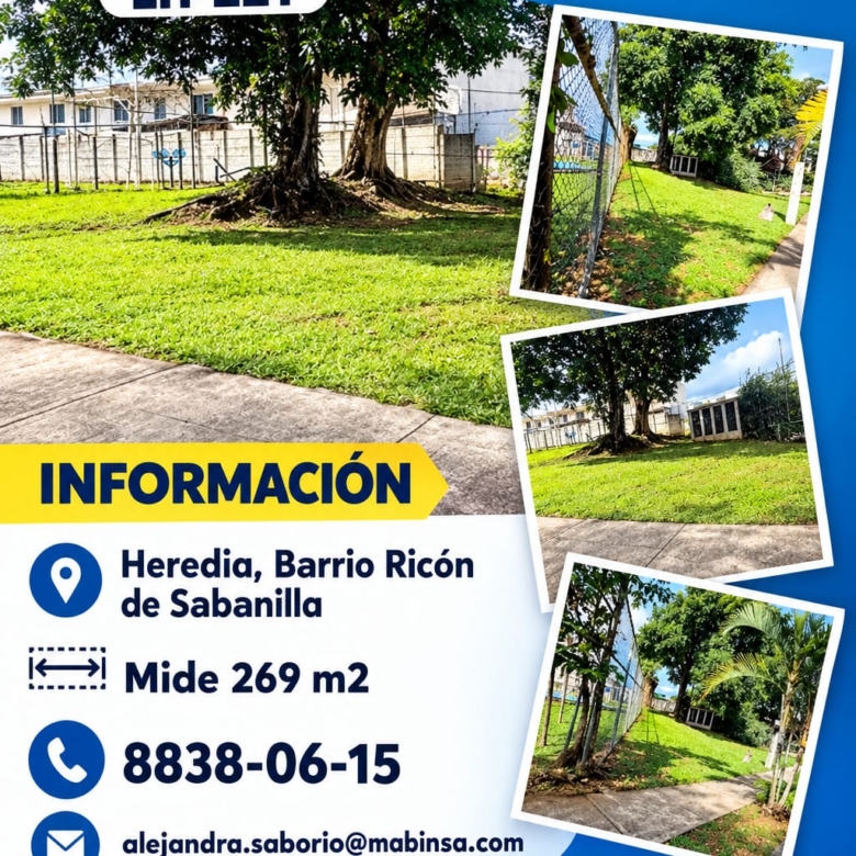🌄LH-221 VENTA DE LOTE HABITACIONAL HEREDIA